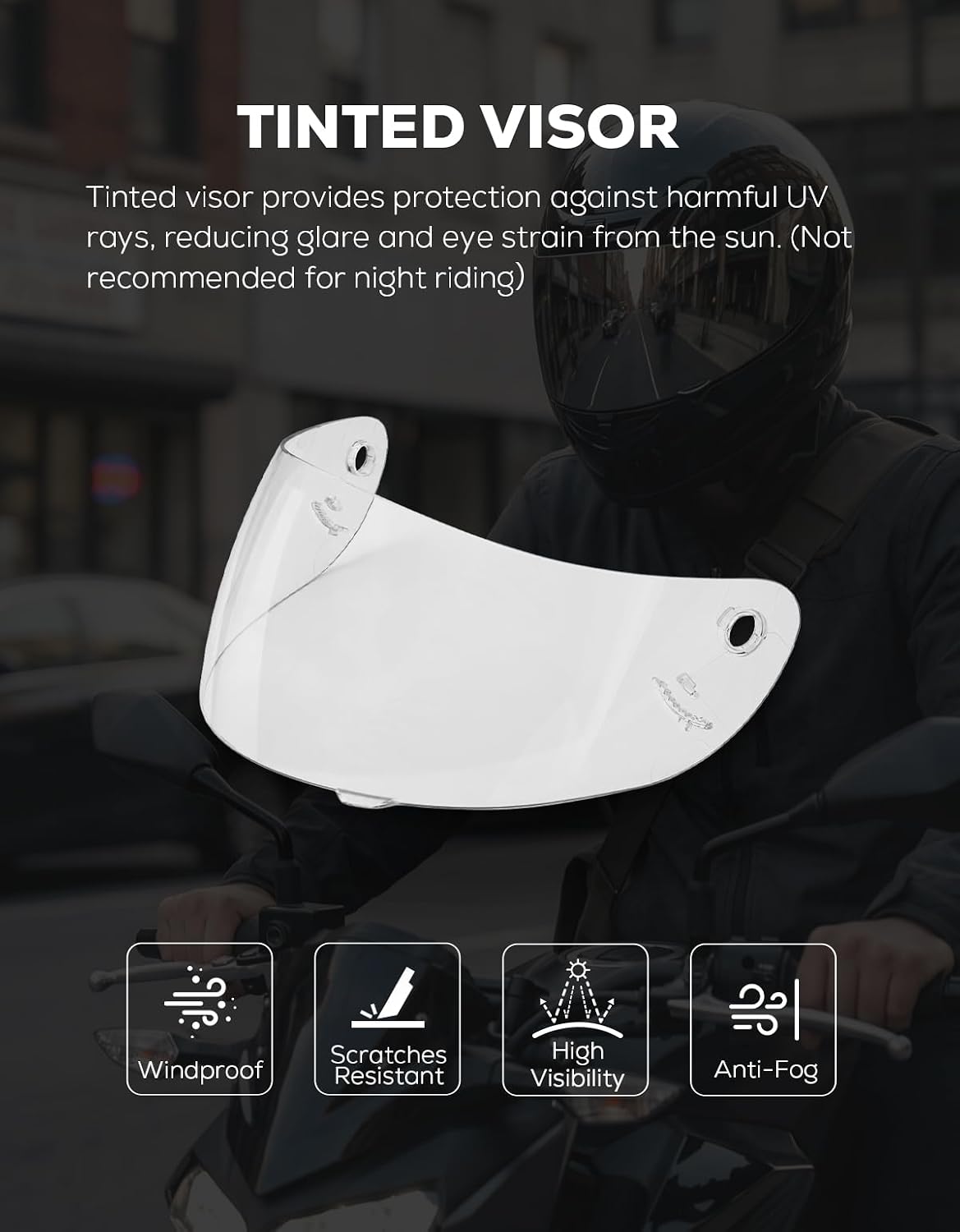 Full Face Motorcycle Helmet Adult ATV Helmet DOT Approved | Ultra-Lightweight, with Anti-Fog Visor, Breathable Liner, For Street Bike