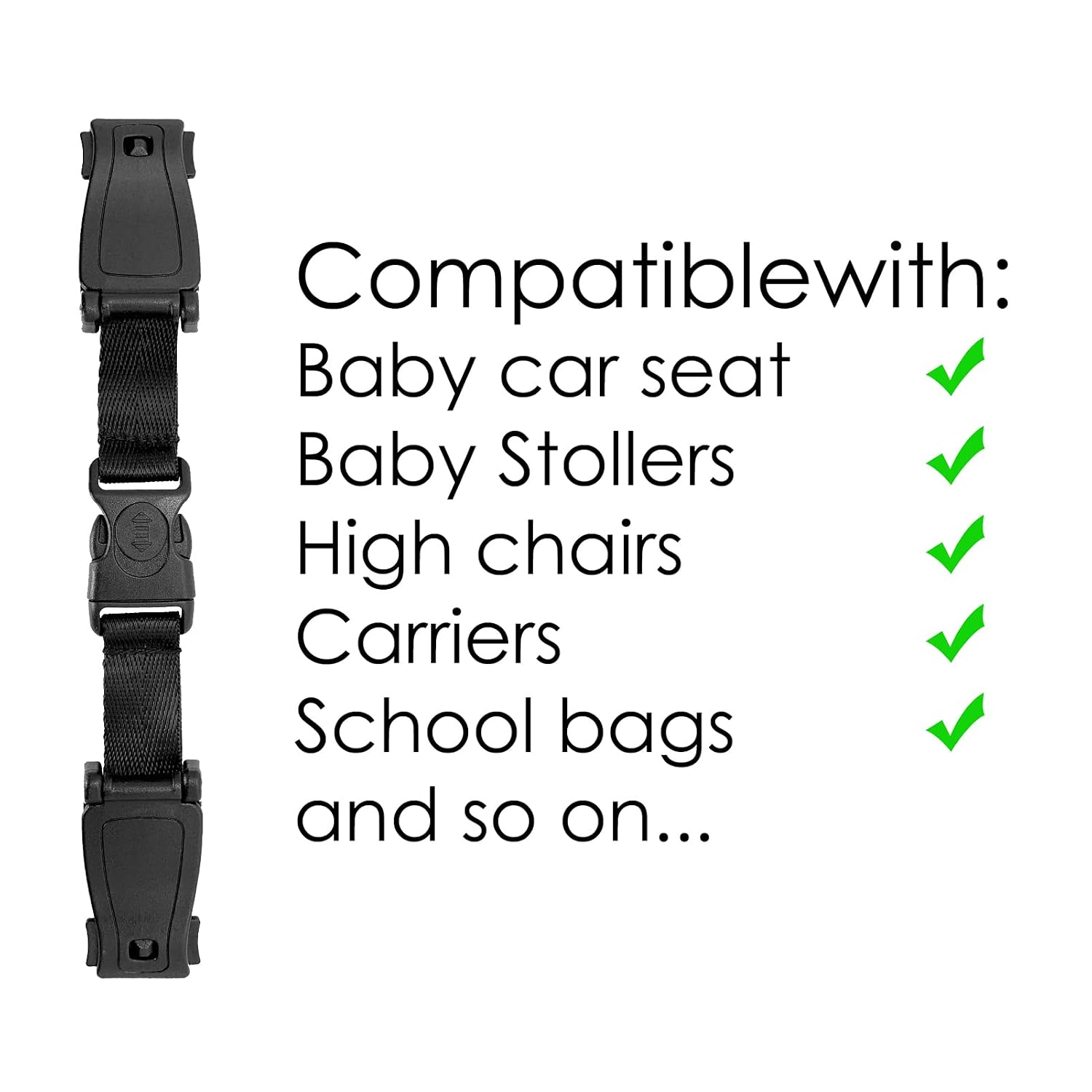 G Ganen Universal Child Chest Harness Clip Anti-Slip Baby Chest Clip Guard Compatible with Seats, Strollers, High Chairs, schoolbags