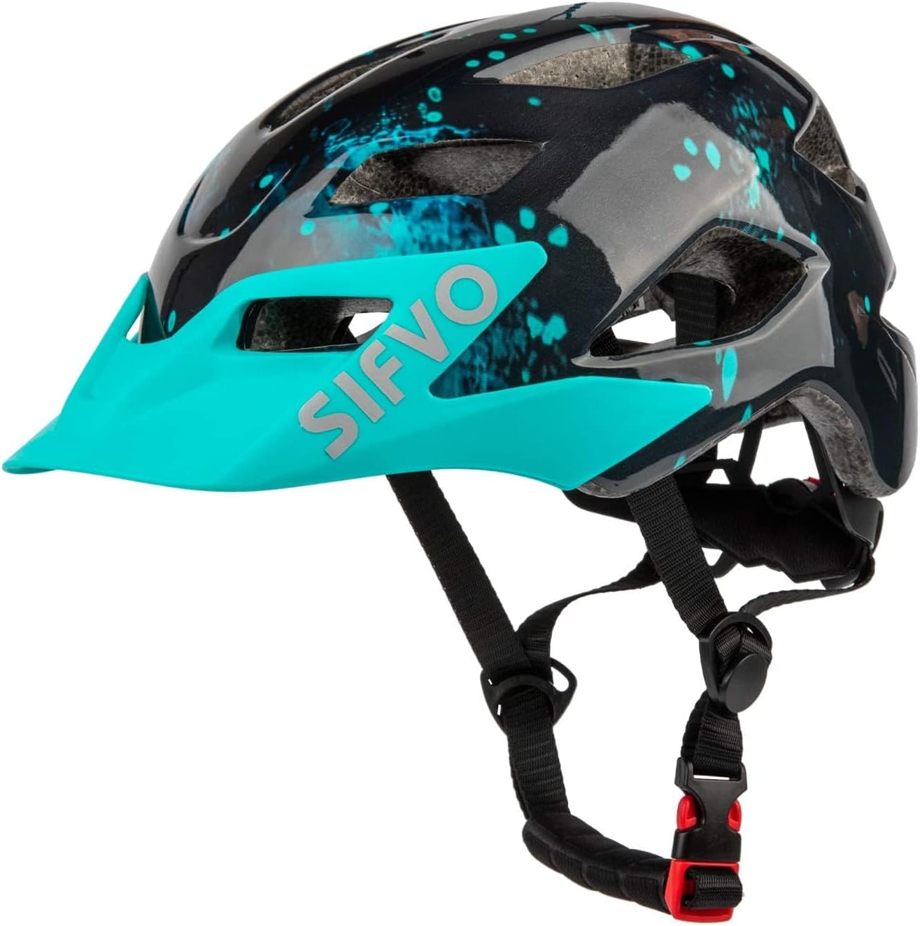 Kids Helmet, SIFVO Kids Bike Helmet Boys and Girls Bike Helmet with Cool Visor Helmet for Kids 5-14
