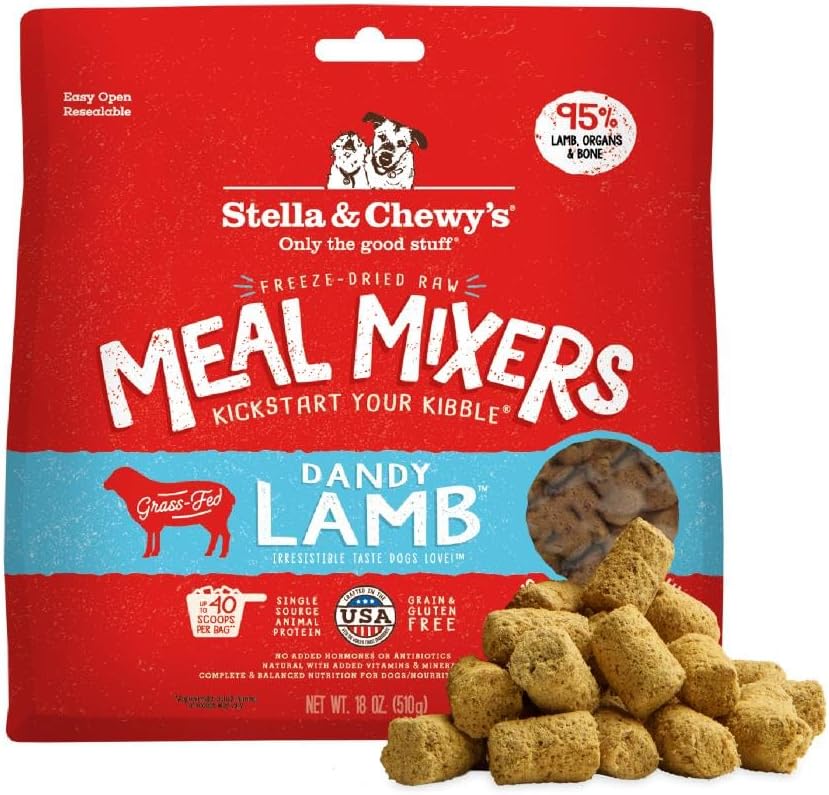 Stella & Chewy's Freeze-Dried Raw Chicken Meal Mixers- Dog Food Topper and Mixer - Made with 95% Cage-Free Chicken, Organs & Bone - Perfect for Picky Eaters - Grain-Free - 3.5oz