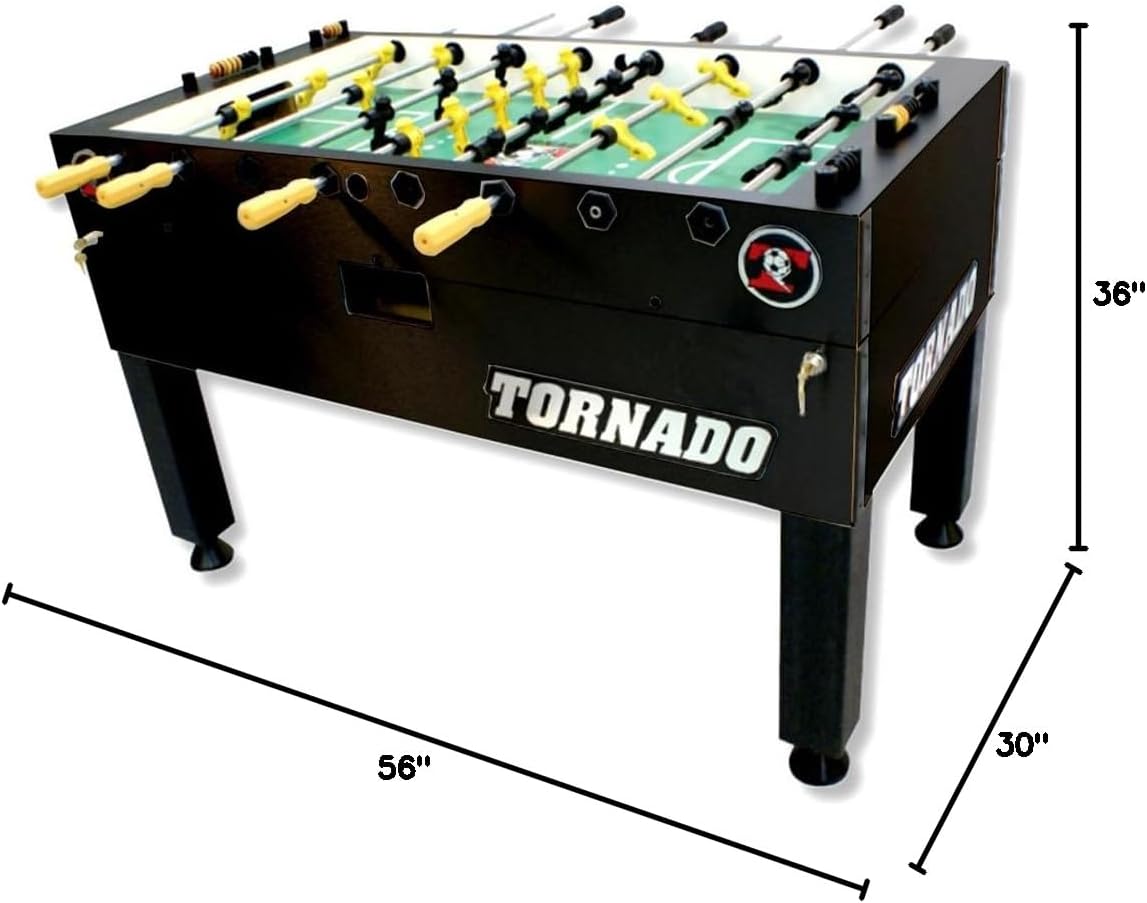 Tornado Tournament 3000 Foosball Table - Made in the USA - Commercial Quality for the Home - Incredible Table Soccer Game