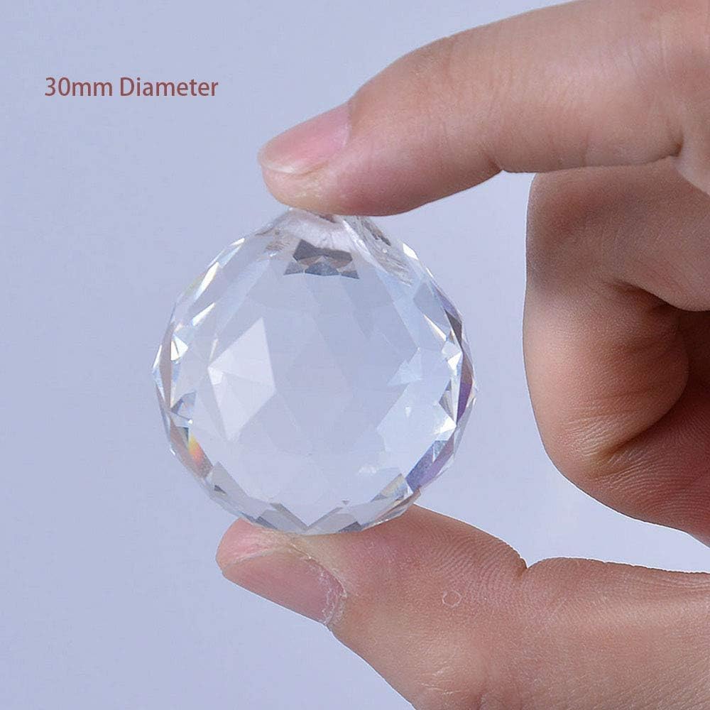 12 Pcs Crystal Ball Prism Suncatcher 30mm Rainbow Pendants Maker | Clear Glass Crystal Ball Prism, Hanging Crystals Prisms for Windows, for Feng Shui