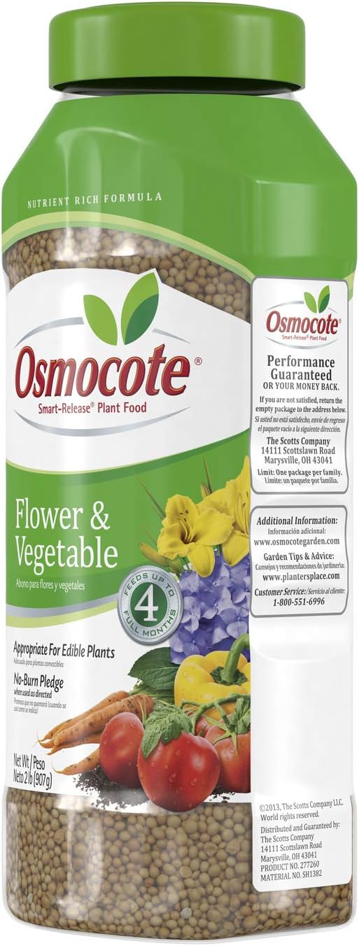 Osmocote Smart-Release Plant Food Flower & Vegetable, Plant Fertilizer, 2 lbs. (12-Pack)