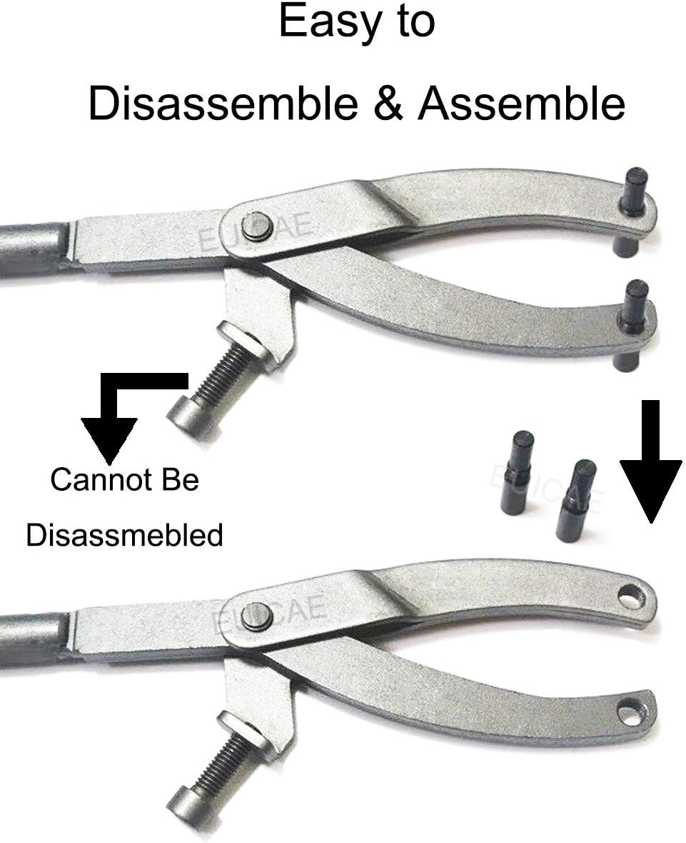 EUICAE Adjustable Wrench Clutch, Stainless Steel, 11.8in Length, Suitable for Different Distances and Sizes