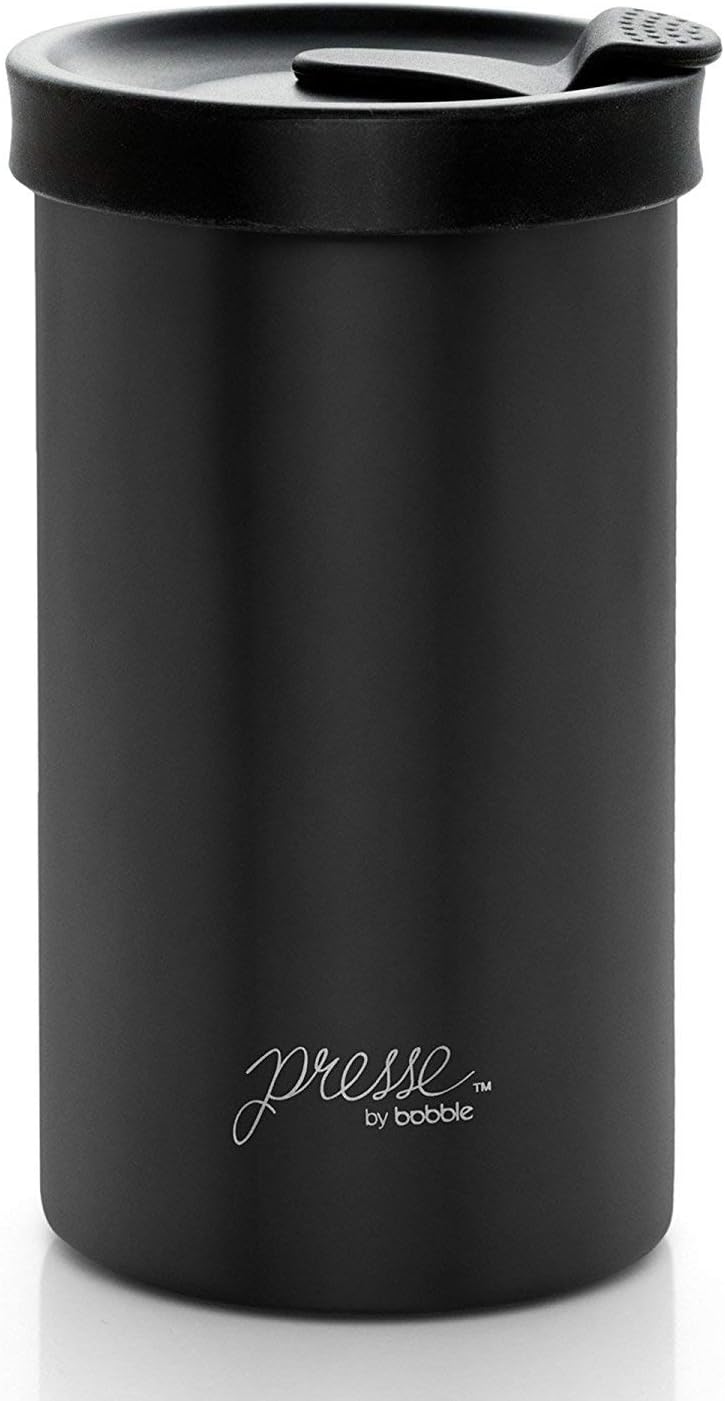 PRESSE by Bobble French Coffee Press Insulated Travel Tumbler 13 oz Black | Yes