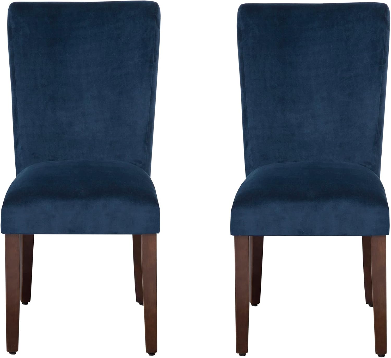 Homepop Home Decor | Classic Upholstered Parsons Dining Chairs | Set of 2 Accent Dining Chairs with Nailhead Trim, Natural Linen