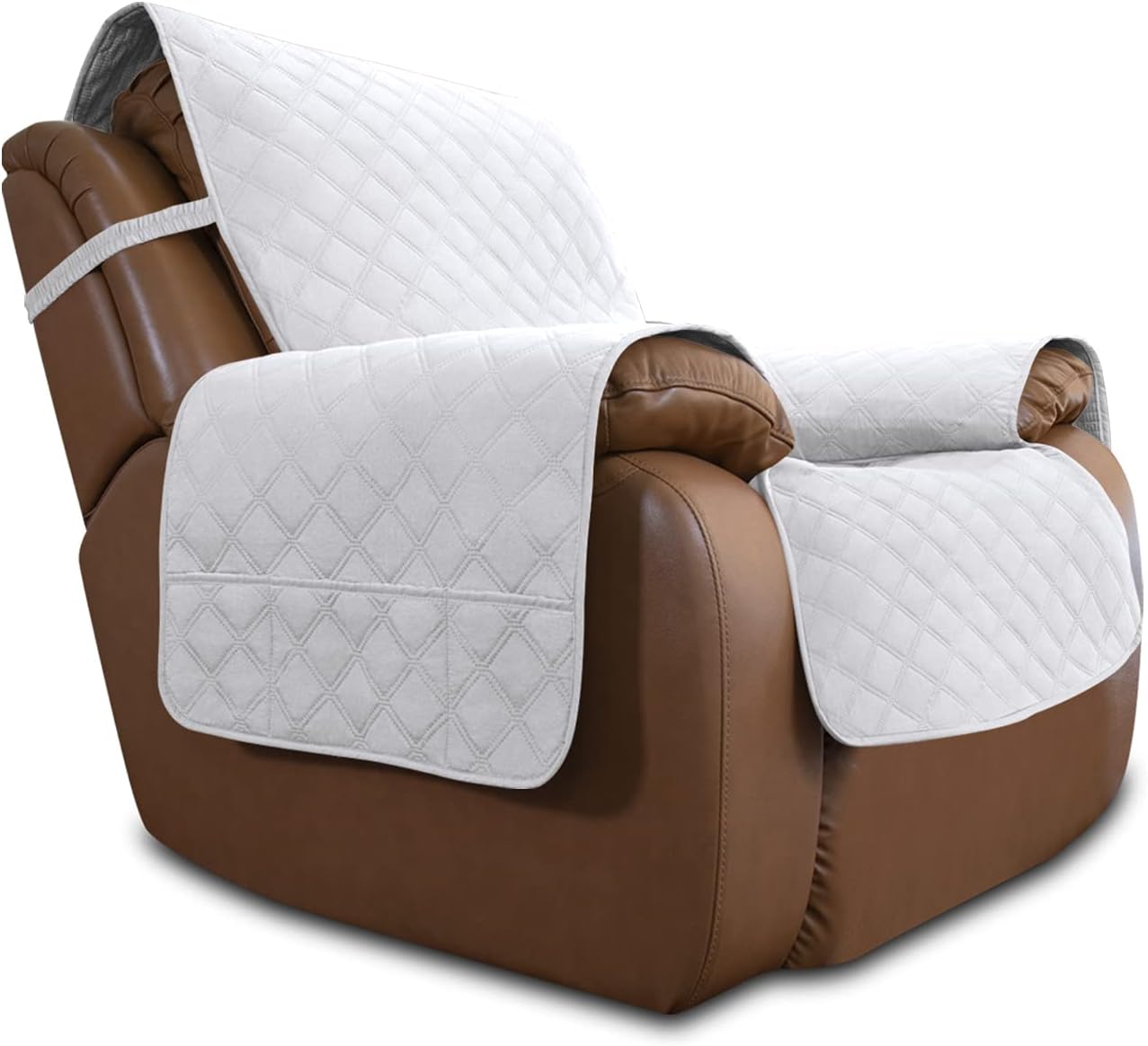 Easy-Going Waterproof Non-Slip Couch Cover, Small Recliner, Chocolate