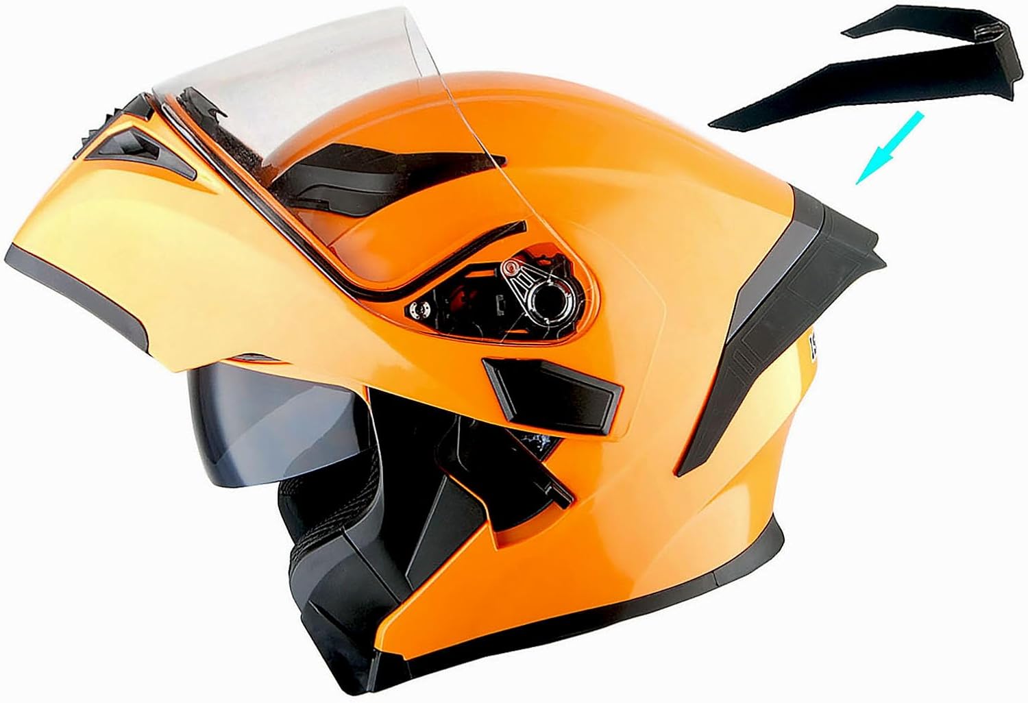 1Storm Motorcycle Modular Full Face Helmet Bike Flip up Dual Visor Sun Shield: HB89 Matt Black