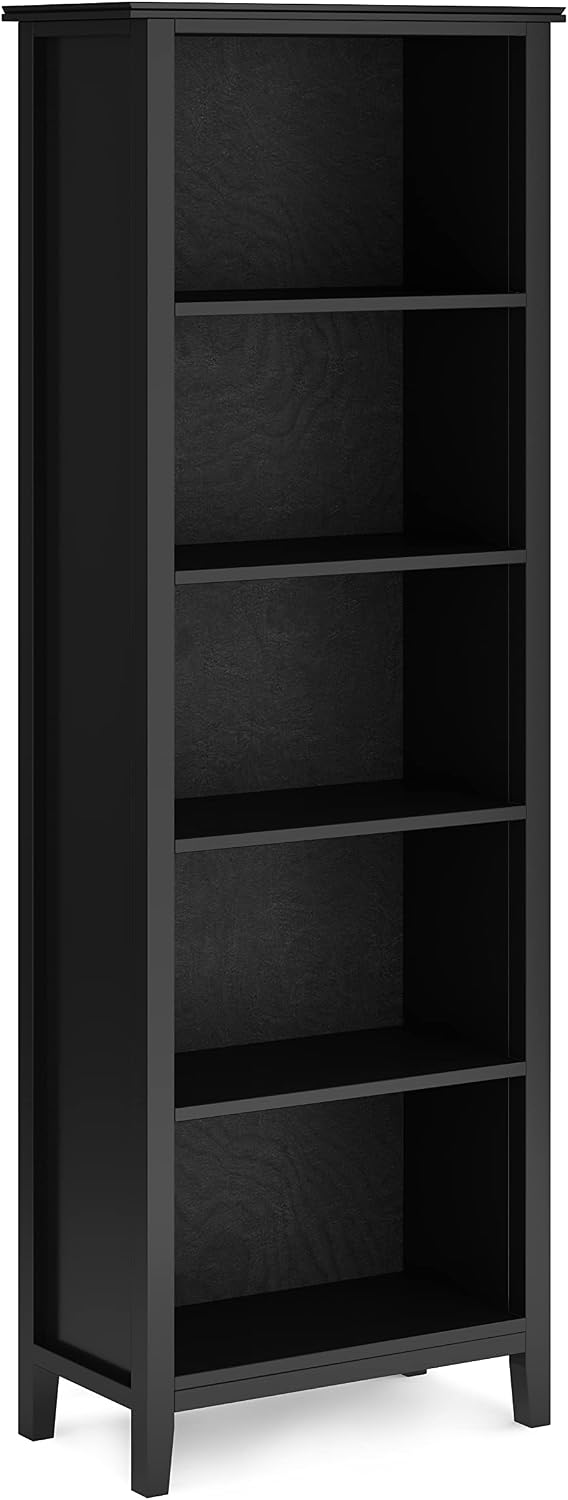SIMPLIHOME Artisan 53" Wide Solid Wood TV Stand in Russet Brown