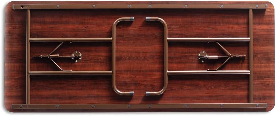 Alera ALEFT727230WA Wood Folding Table, Rectangular, 72w x 30d x 29h, Mahogany