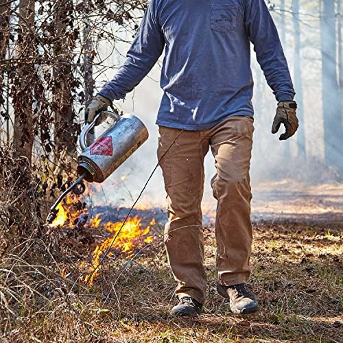Forestry Suppliers Sure-Seal Double-Bottom Drip Torch | Heavy Duty 15 Gauge Aluminum Canister | Big Mouth for Easy Filling | Fuel Trap & Check Valve