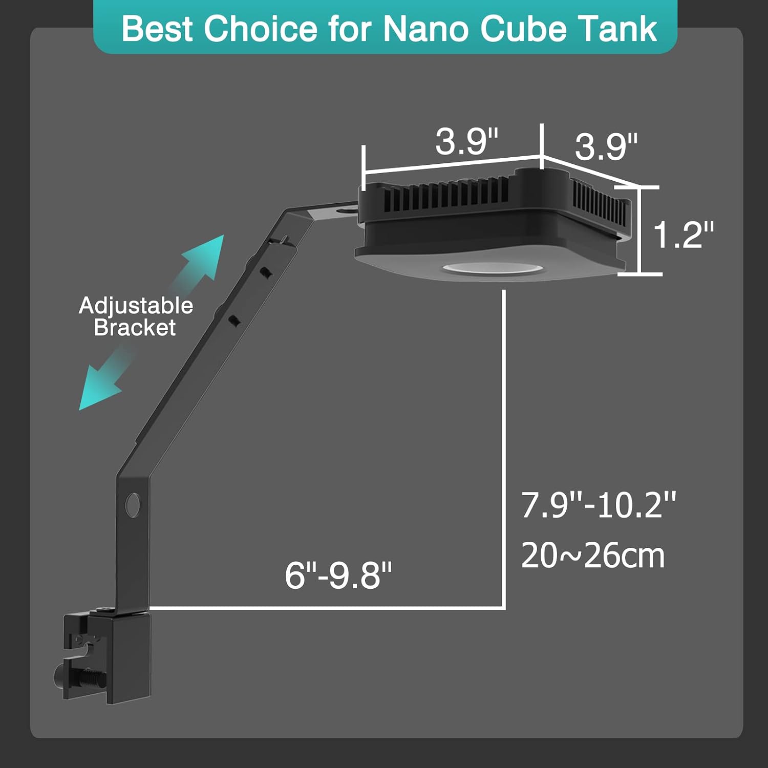 Lominie LED Aquarium Light, Planted Tank Light 4 Channels Remote Control 6500K Aquarium LED Lamp for Freshwater Fish Tank Refugium with Gooseneck (A20 Freshwater)