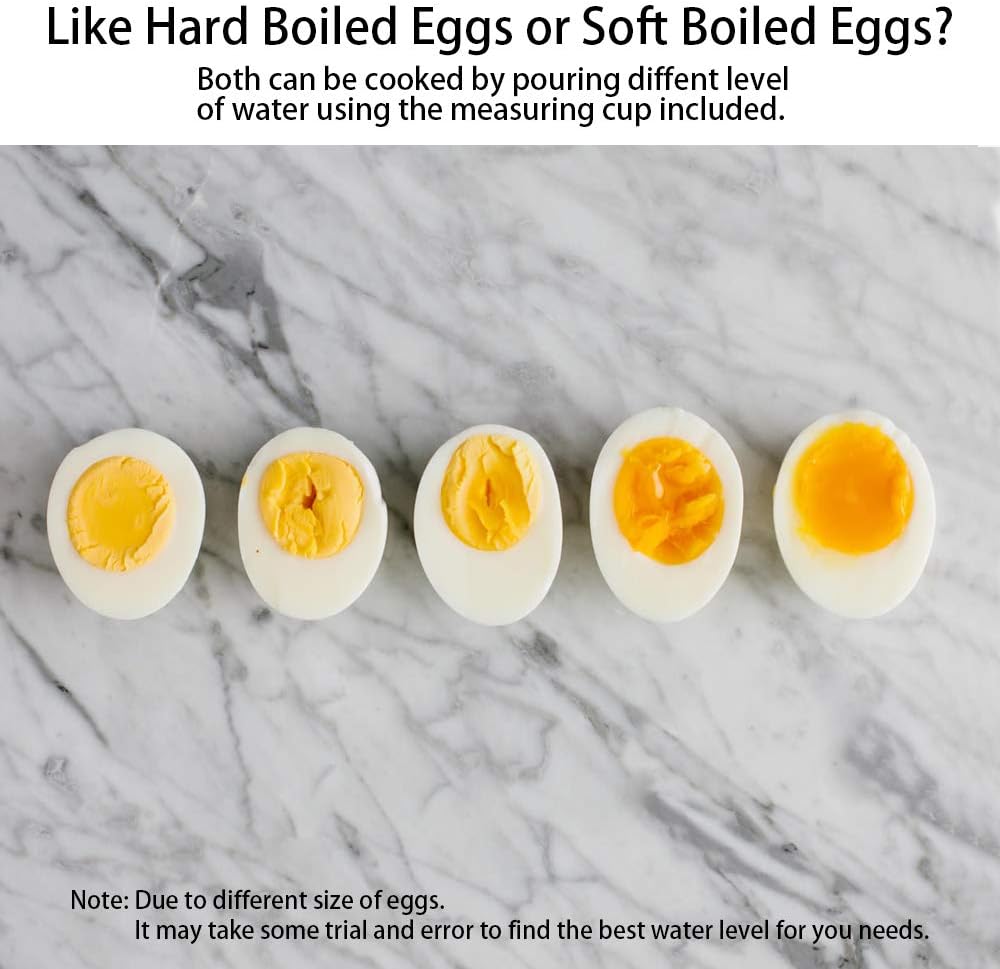 Tomorotec 14 Egg Cooker, Electric Hard Boiled Egg Boiler & Poacher, Steamer | 2-Tier Auto Shut-Off, for Vegetables, Seafood & Dumplings