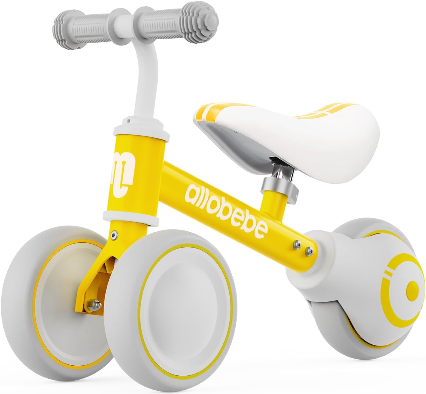 Baby Balance Bike, Cute Toddler Bikes 12-36 Months Gifts for 1 Year Old Girl Bike to Train Baby from Standing to Running with Adjustable Seat Silent & Soft 3 Wheels