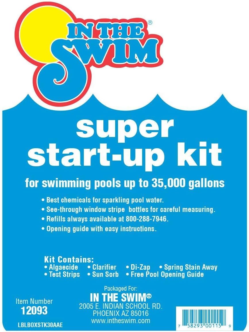 In The Swim Pool Basic Opening Chemical Start Up Kit - Above Ground and In-Ground Swimming Pools - Up to 7,500