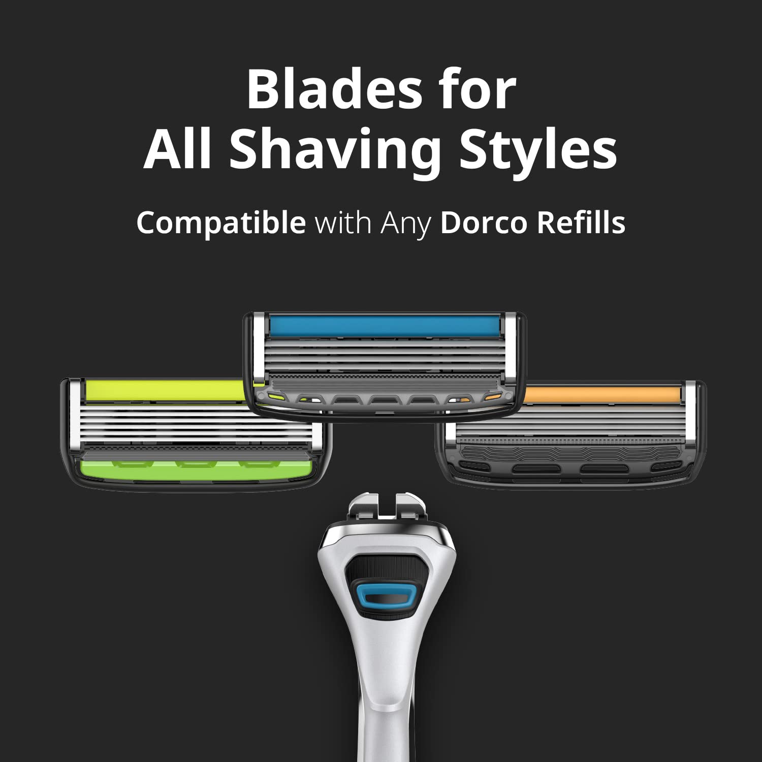 Dorco Pace 4- Four Blade Razor Shaving System- Value Pack - 16 Cartridges (No Handle)