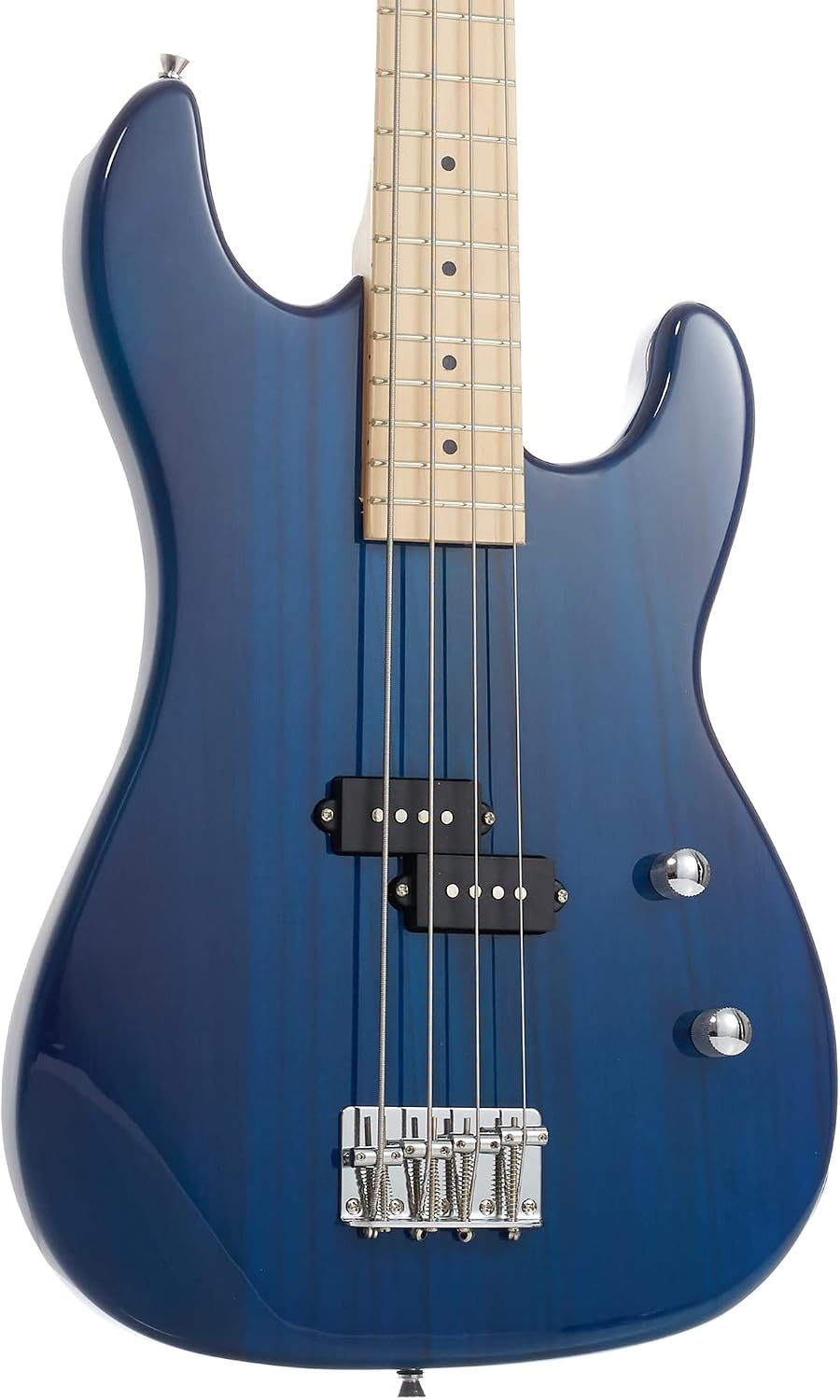 Full Size Electric Bass Guitar with 15-Watt Amp, Black - 4 String Right Handed Beginner Kit with Gig Bag and Accessories