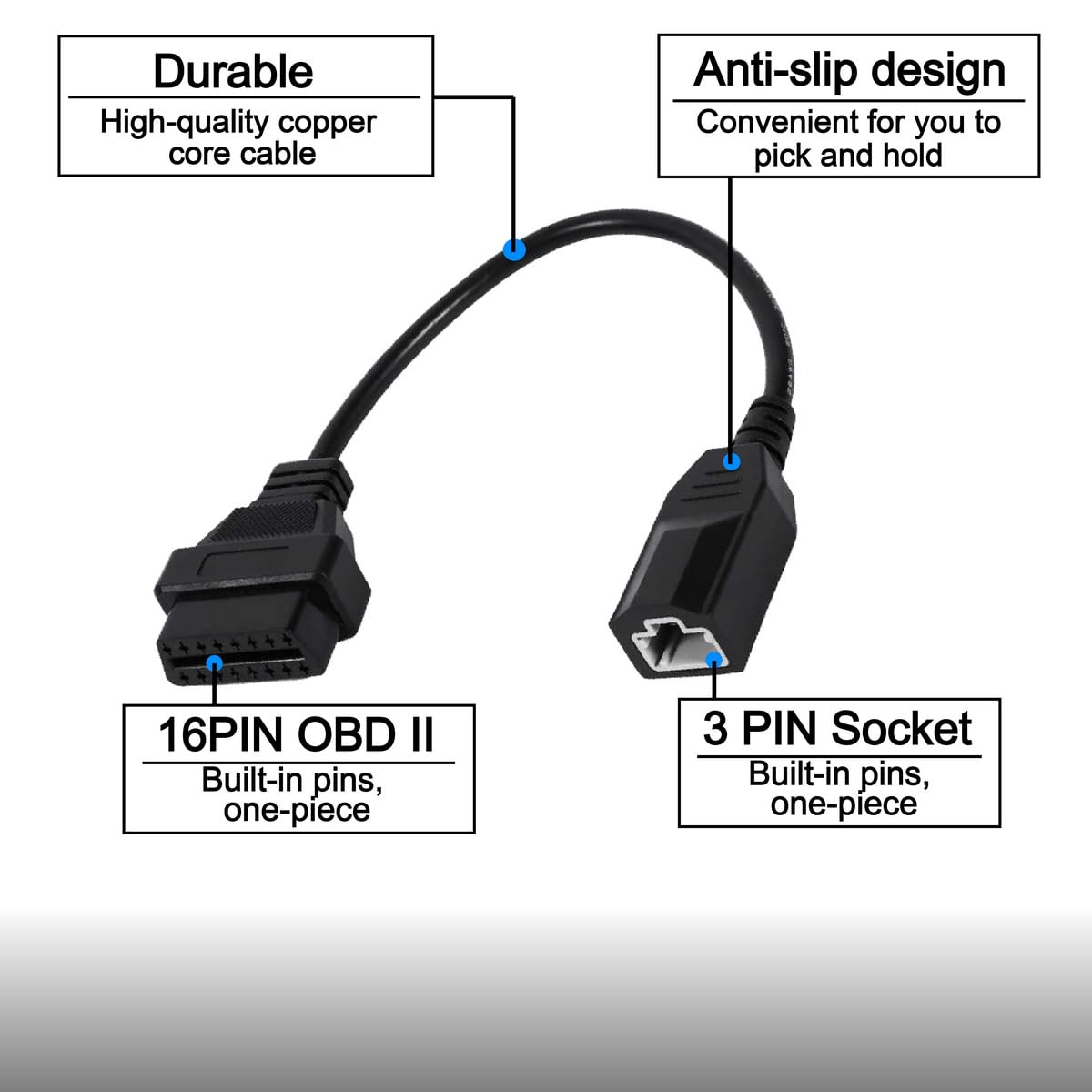 OBD OBD2 16 Pin Connector Diagnostic Adapter Cable Compatible for BMW 20 Pin