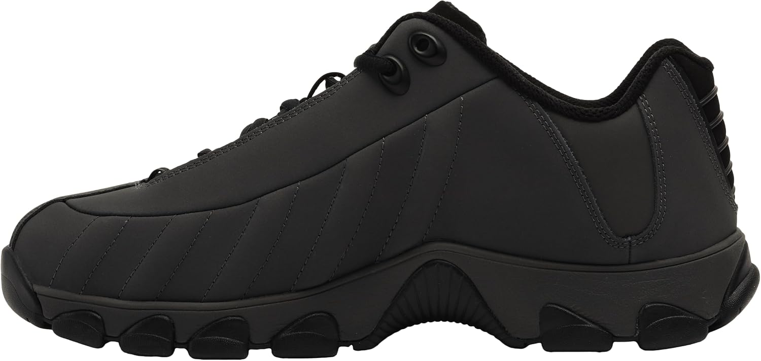 K-Swiss Men's ST329 CMF Sneaker, Wide Tennis Walking Shoes Leather Upper | Court Inspired, Tennis Heritage, Comfort Soft Cushioning, Arch Support, Wide Feet Fit, Chunky Silhouette, Classic Style.
