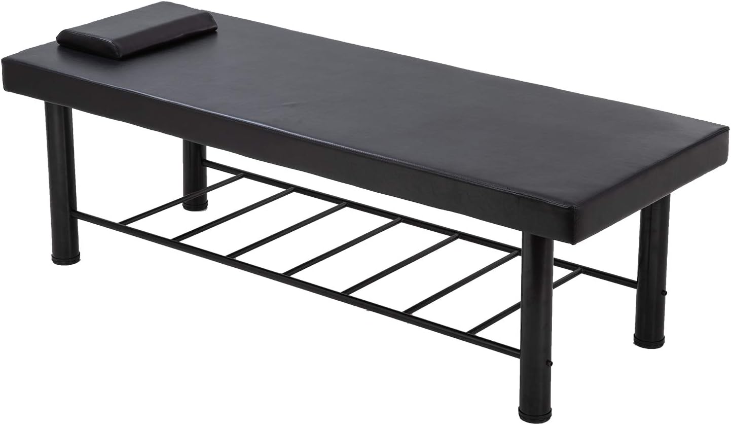 BestMassage Massage Table Stationary Massage Bed 75" Long*30" Wide Spa Bed Heavy Duty Stationary Physical Therapy Bed with 4 inch-Thick Memory Foam