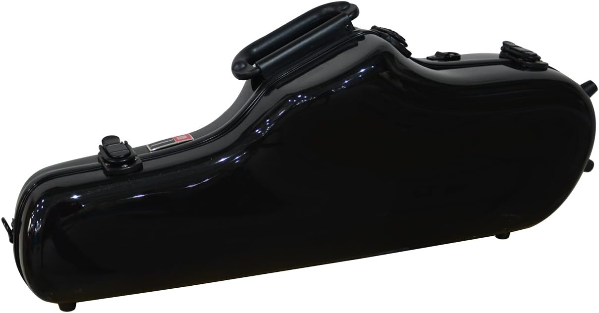 Crossrock Alto Saxophone Case-Fiberglass Hardshell with Backpack Straps in Blue