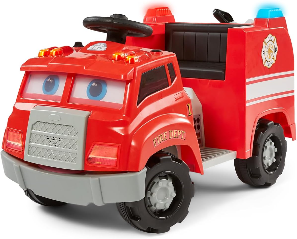 Kid Trax Real Rigs Toddler Recycling Truck Interactive Ride On Toy, Kids Ages 1.5-4 Years, 6 Volt Battery and Charger, Sound Effects