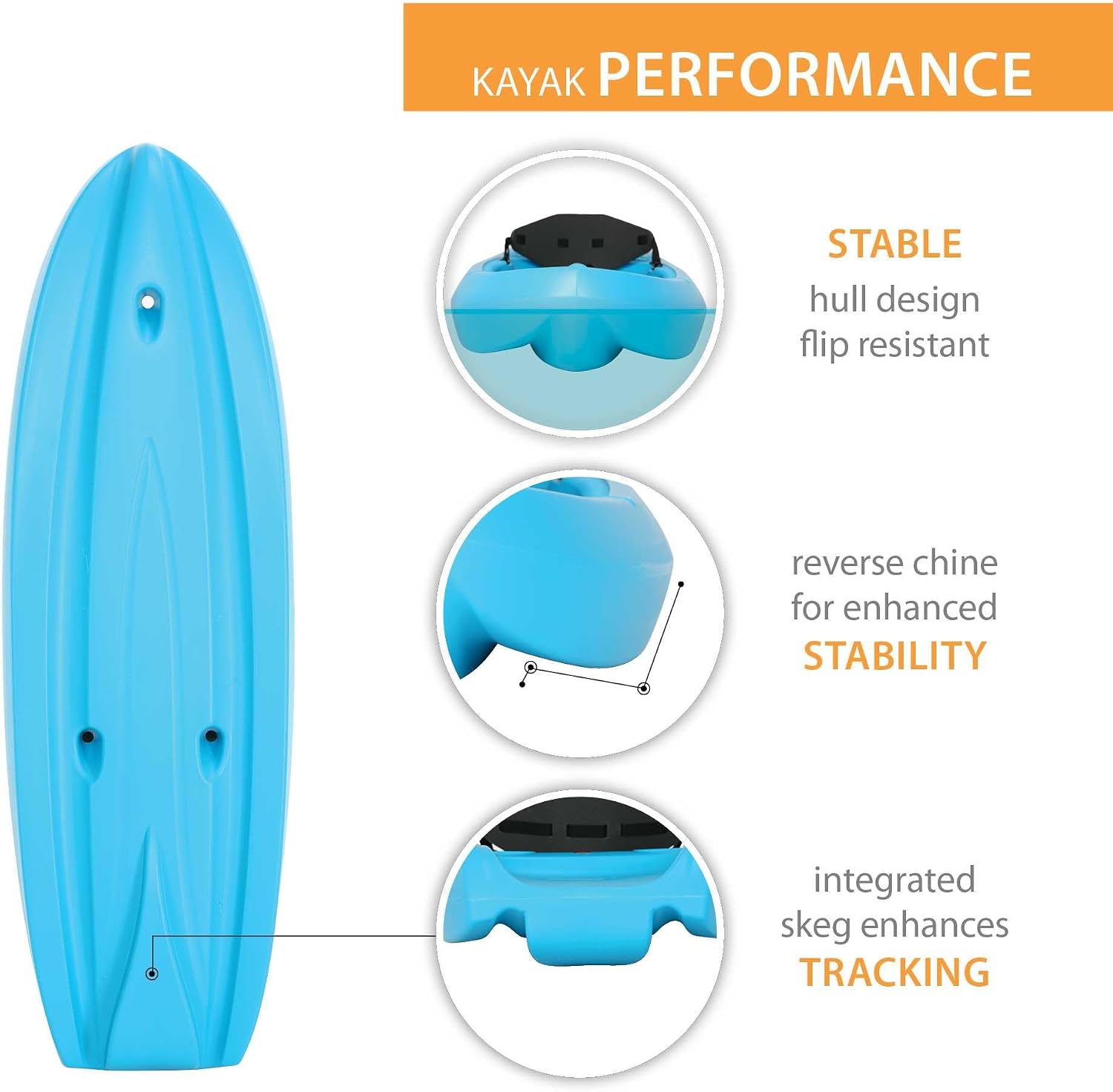 Lifetime 90787 Dash 66 Youth Kayak, Glacier Blue, 78 inches