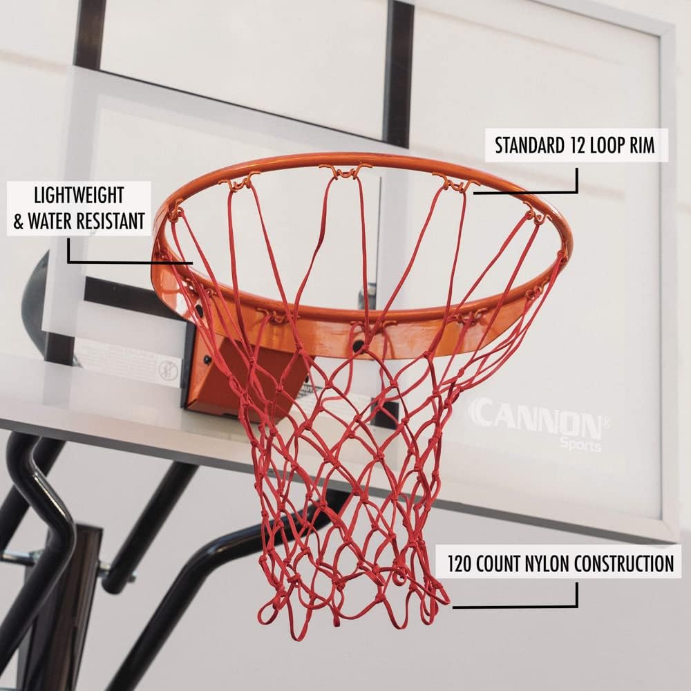 Cannon Sports Heavy Duty Basketball Net Replacement - 21 Inches - 12 Loop Standard Size - Weather Resistant for Indoor/Outdoor Courts - Fits All Standard Rims