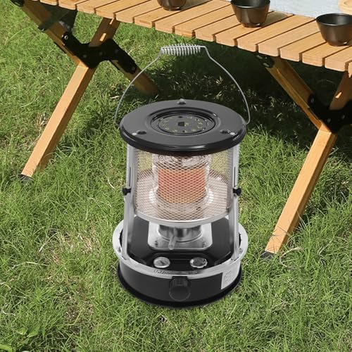 Portable Kerosene Heater, 9000 BTU Indoor Outdoor Heater with Safety Mesh Guard, 1.22 Gallon Tank for 15 Hours Heating, Adjustable Height