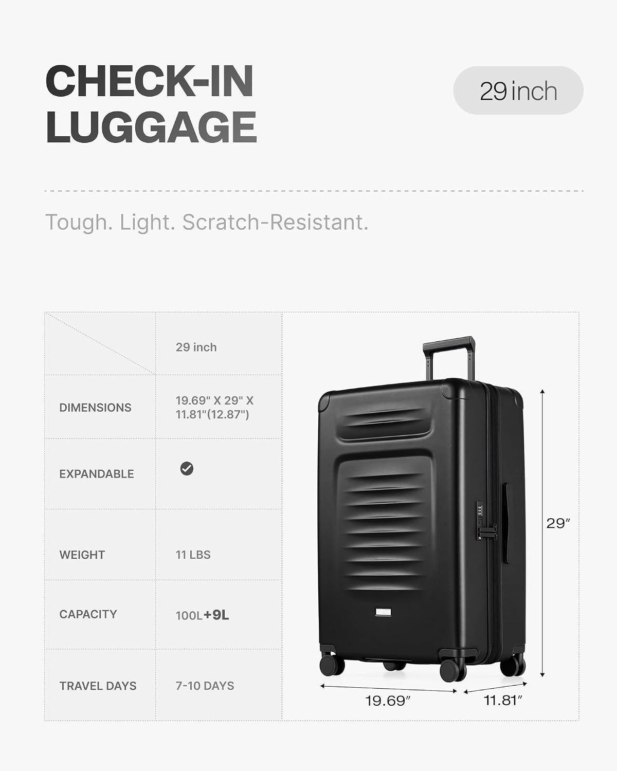 Coolife Expandable Luggage with TSA Lock Carry On Green | Front Pocket with Laptop Compartment,22x14x9 Airline Approved,Durable Hardshell Suitcases,Reinforced Bottom Groove