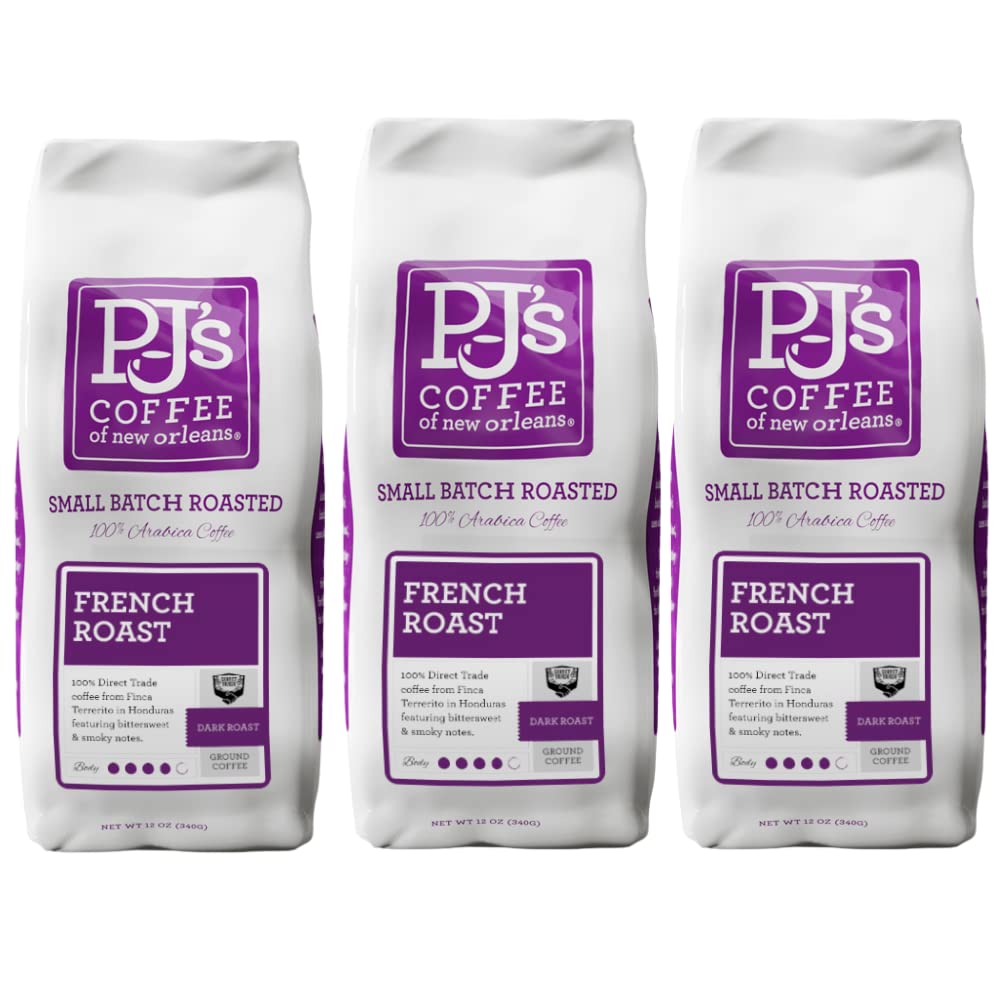 PJ's Coffee - French Roast (Pack of 1 - Ground Coffee)