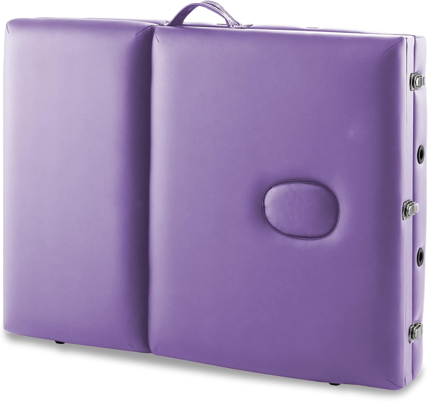 Saloniture Professional Portable Lightweight Tri-Fold Massage Table with Aluminum Legs - Includes Headrest, Face Cradle