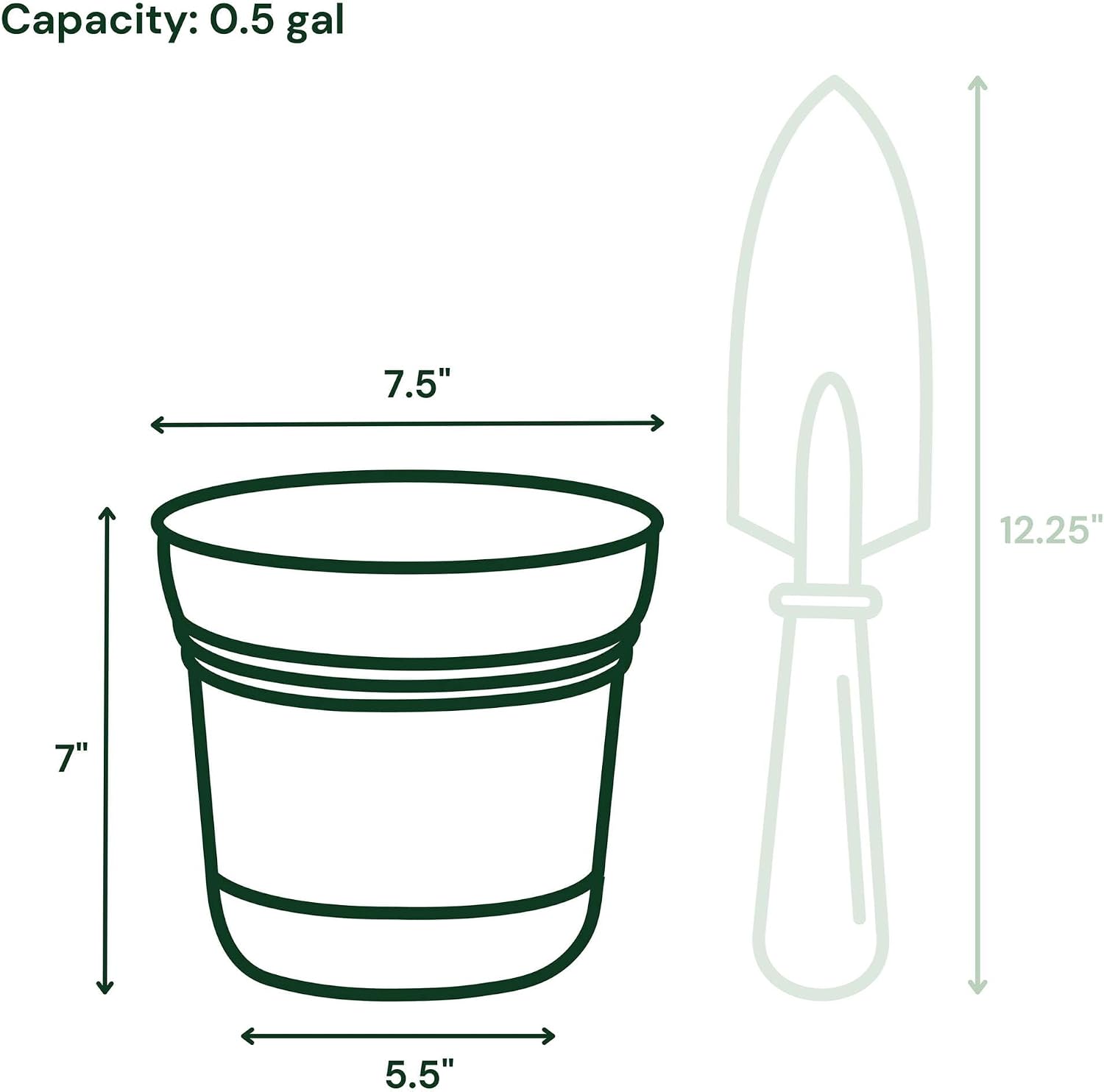 Bloem Saturn Planter with Saucer, 10", Calypso (SP1027)