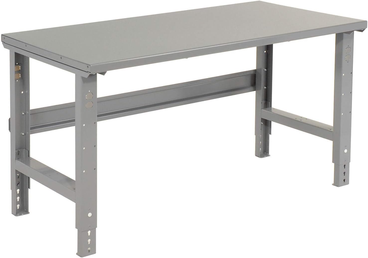 Global Industrial Adjustable Height Workbench C-Channel Leg, 48" W x 30" D