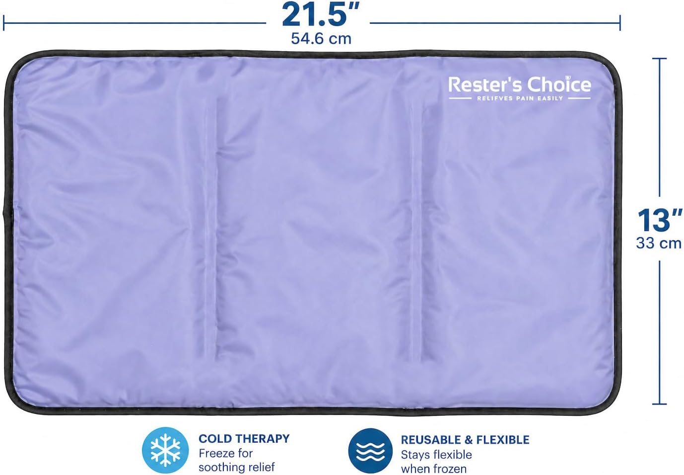 Gel Soft Flexible Ice Pack for Injuries Reusable - (Large: 11"x14.5") for Hip, Shoulder, Knee, Back - Comfy Cold Pack Compress for Swelling, Bruises, Surgery