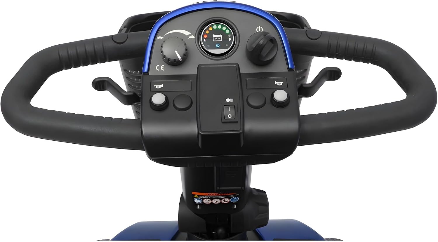 Pride Mobility Victory 10 3-Wheel Scooter - Comfort Mobility for Adults, U-1 Battery, 400 Lbs Weight Capacity, Viper Blue, 18"x17" Fordable Seat - SC610