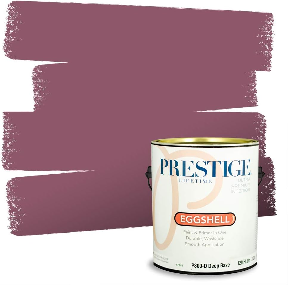 PRESTIGE E500-P-SW6303 Exterior Paint and Primer in One, 1-Gallon, Semi-Gloss, Comparable Match of Sherwin Williams Rose Colored, 1 Gallon, SW17-Rose