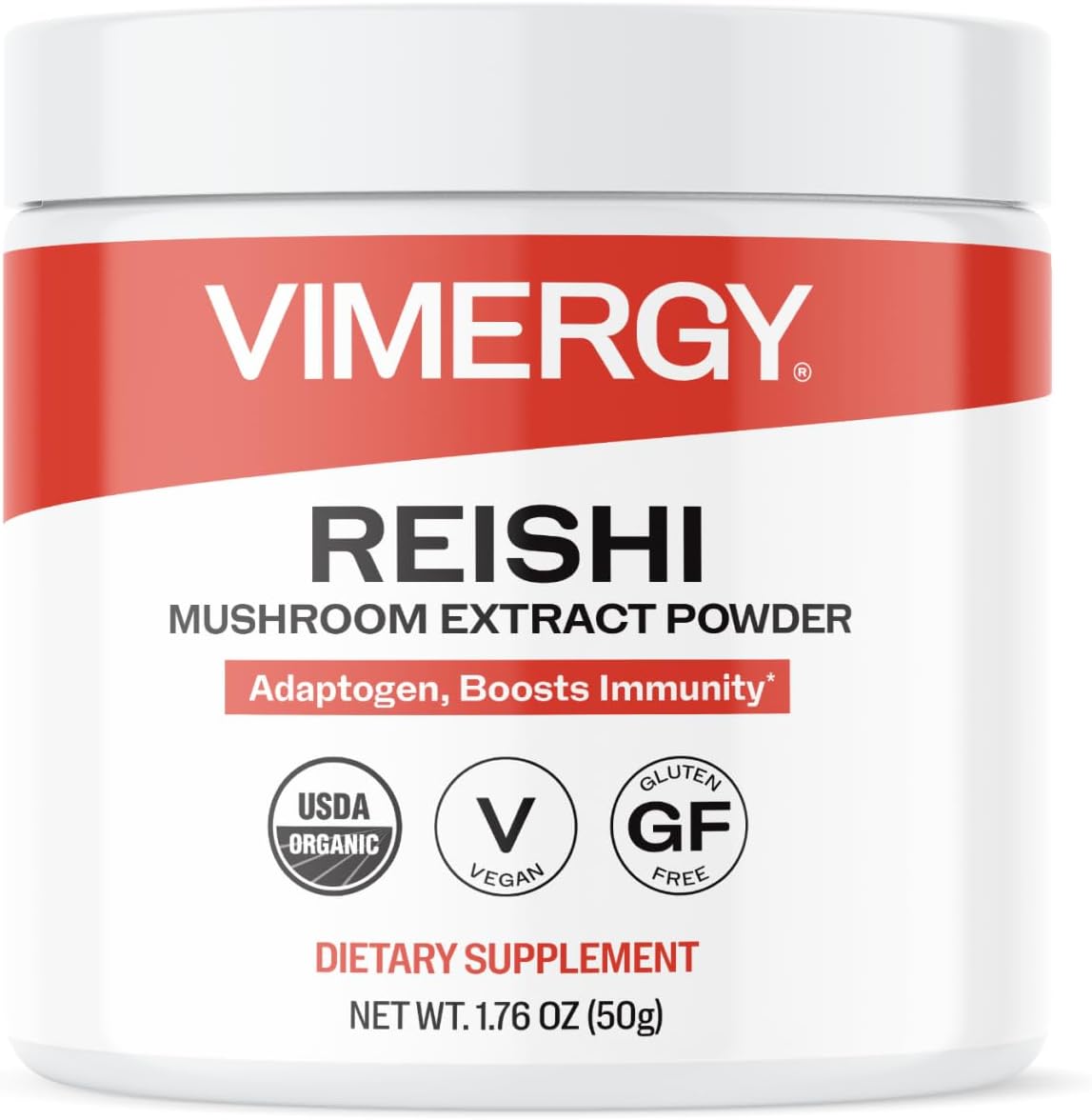 Vimergy Reishi Powder – Superfood Cellular Support* – Benefits Immune Health* – USDA Certified Organic, Vegan, Paleo-Friendly, Gluten-Free – 33 Servings | Superfood Cellular Support*, Adaptogen*, Boosts Immunity*, Vegan, Alcohol & Gluten-Free Supplement