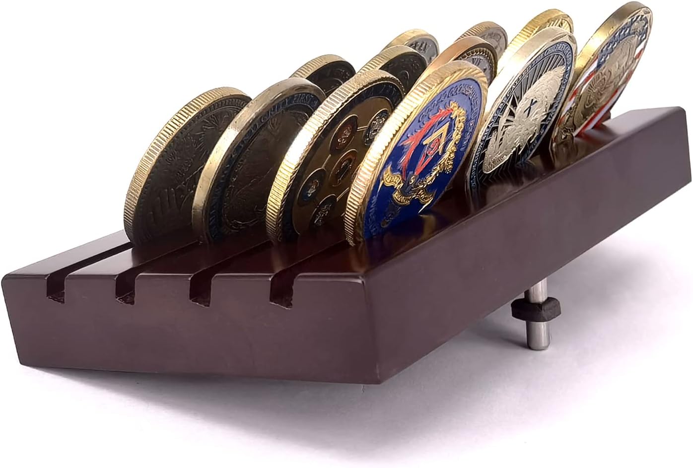 Joygulls Military Collectible Challenge Coin Display Holder Stand Holds 16-18 Coins