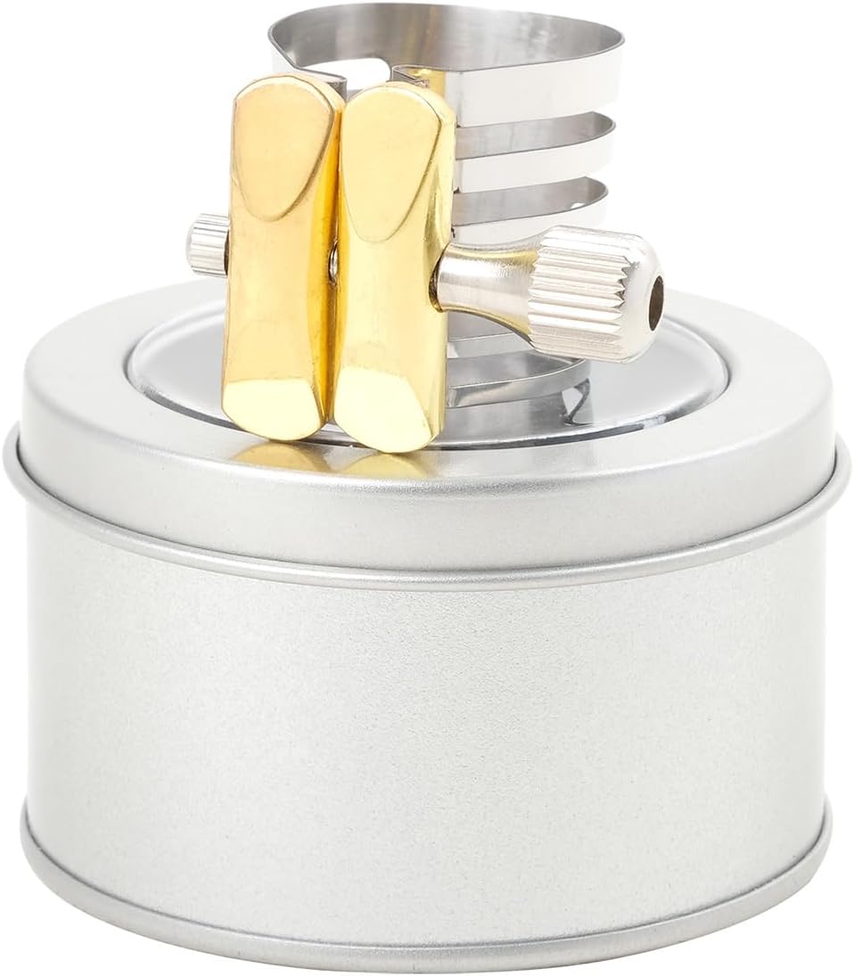 Alto Sax Saxophone Mouthpiece Ligature, Ligature for Professionals & Beginners, Stainless Steel, Gold