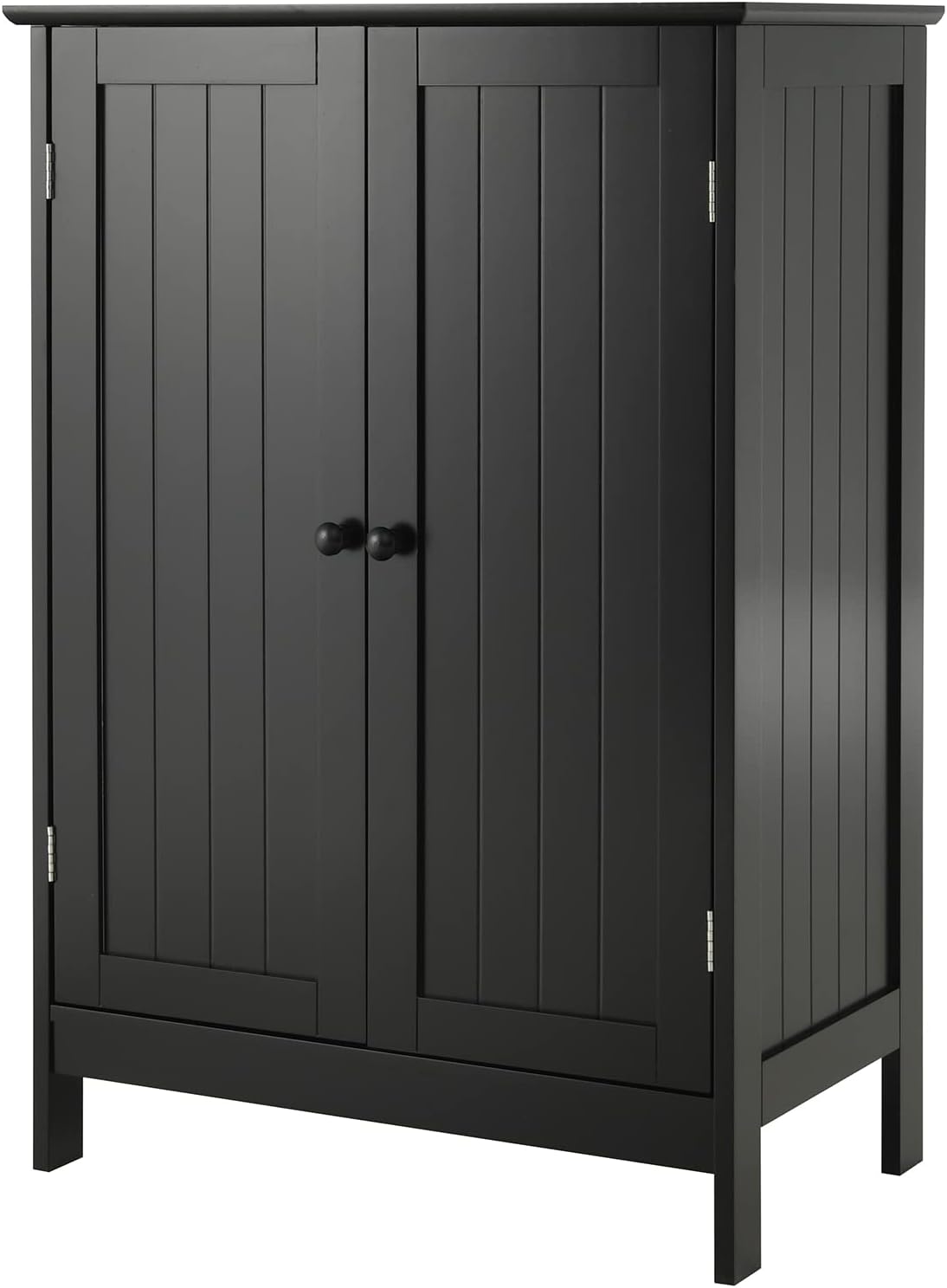 GLACER Bathroom Floor Cabinet, Wooden Storage Cabinet (White)