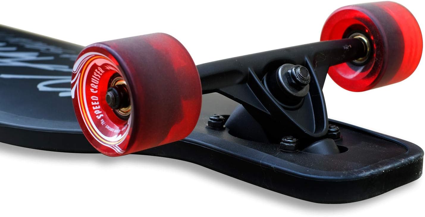 Aluminum Gold or Black Skateboards Longboard Drop Through Deck ONLY or Complete Long Board, for Boys, Girls, Kids, Teens and Adults and for Beginners to Professionals