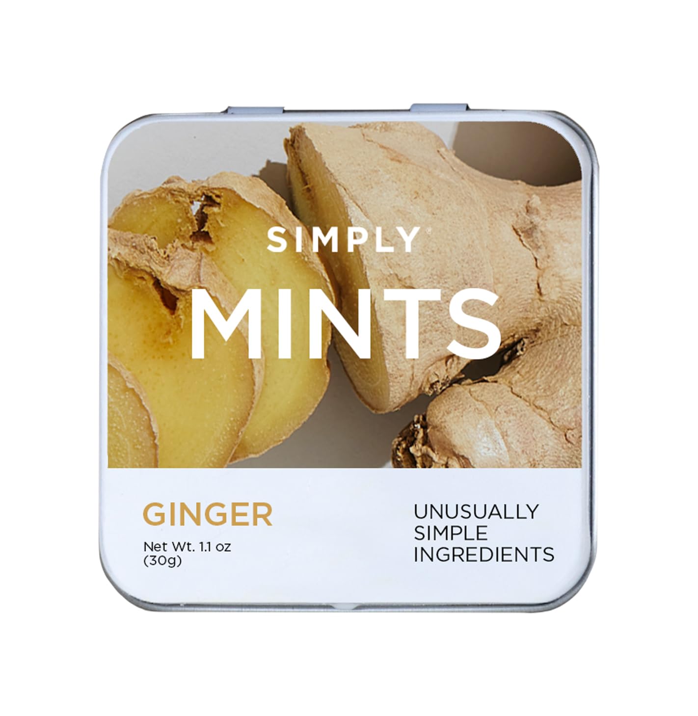 SIMPLY MINTS Natural Peppermint Breath Mints, 6 Pack (180 Pieces), Made With Real Peppermint Oil | Aspartame-Free, Sorbitol-Free, Xylitol-Free, Vegan, Kosher, Non-GMO