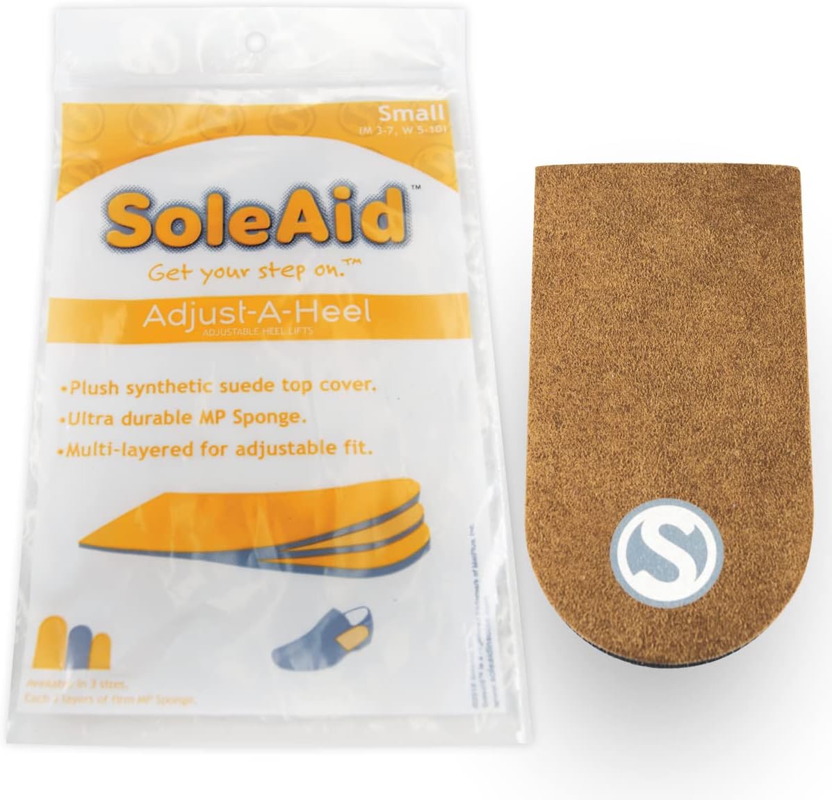 SoleAid Adjust-A-Heel | USA Made Height Adjustable Heel Lift for Uneven Legs and Gait Discrepancy