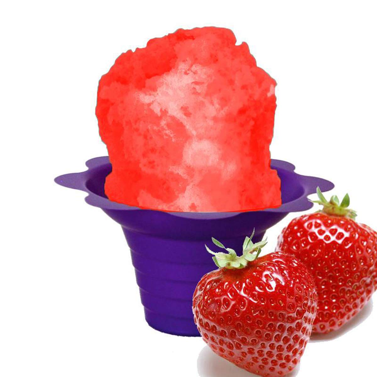 Hypothermias Shaved Ice and Snow Cone Syrup Unsweetened Flavor Concentrate - 4 Fl Oz - Makes 1 Gallon of Ready to Use Syrup - Strawberry - Must Add