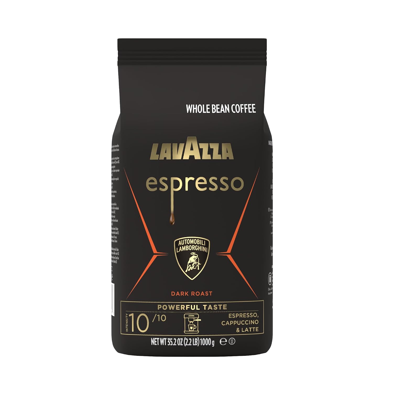 Lavazza Super Crema Whole Bean Coffee, Medium Espresso Roast, Arabica and Robusta Blend, 2.2 lb Bag, Package May Vary (Pack of 1)