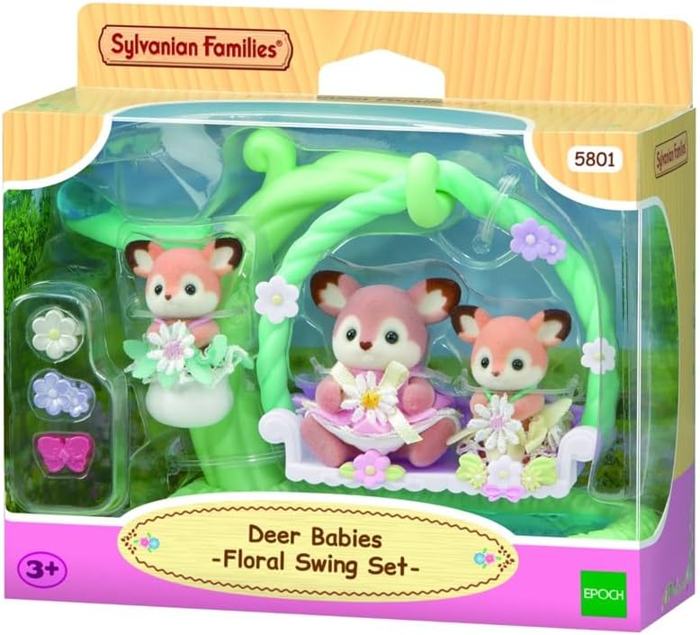 Sylvanian Families 5801 Bebè deer flower swing