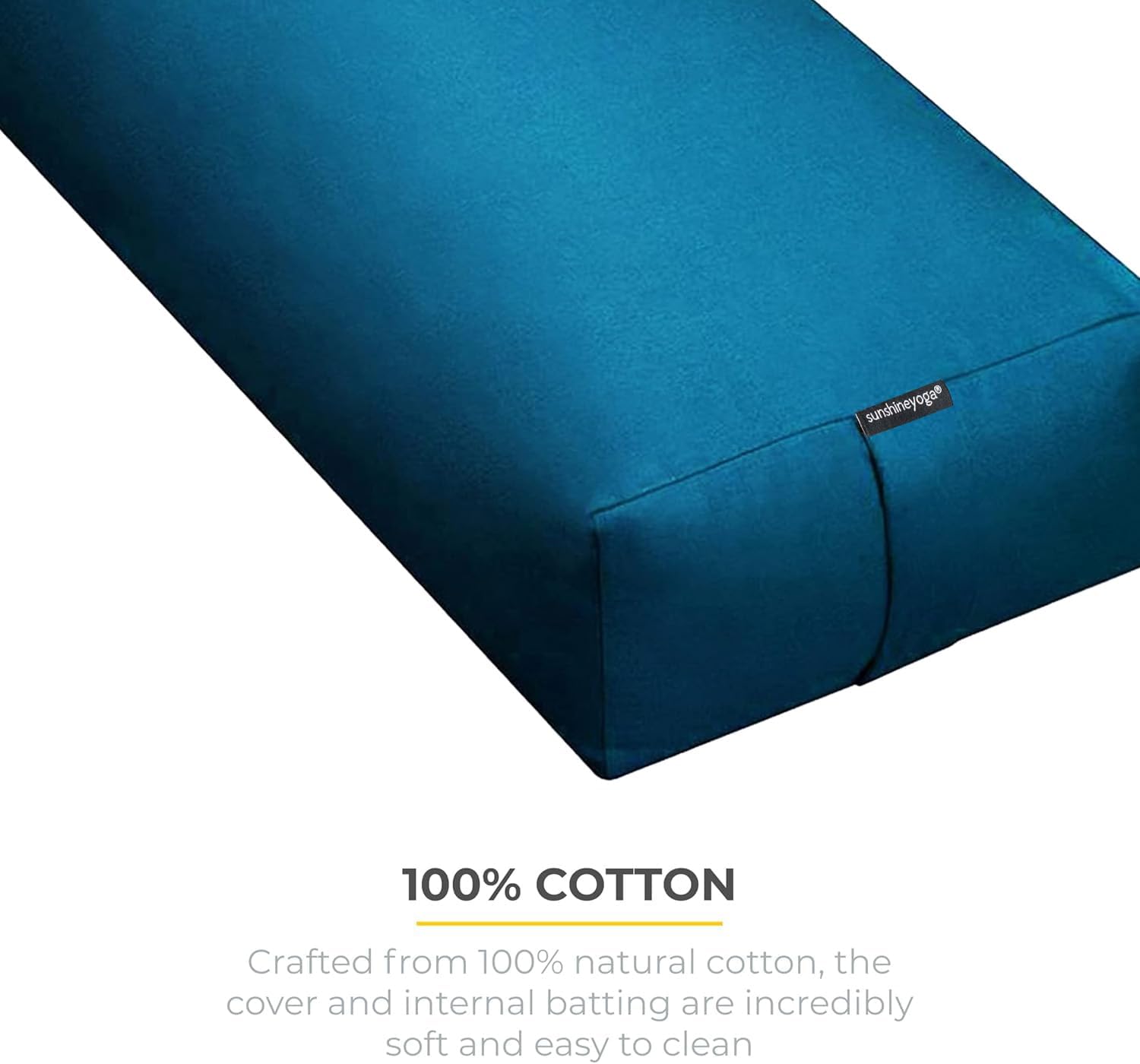 Firm Large Yoga Bolster, 24x12x6in