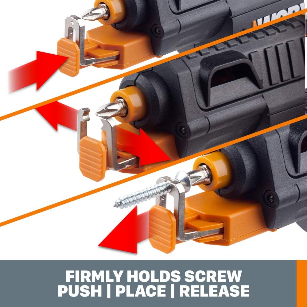 WORX Cordless Screwdriver, 4V 6-Bit Cartridge with Screw Holder, WX255L
