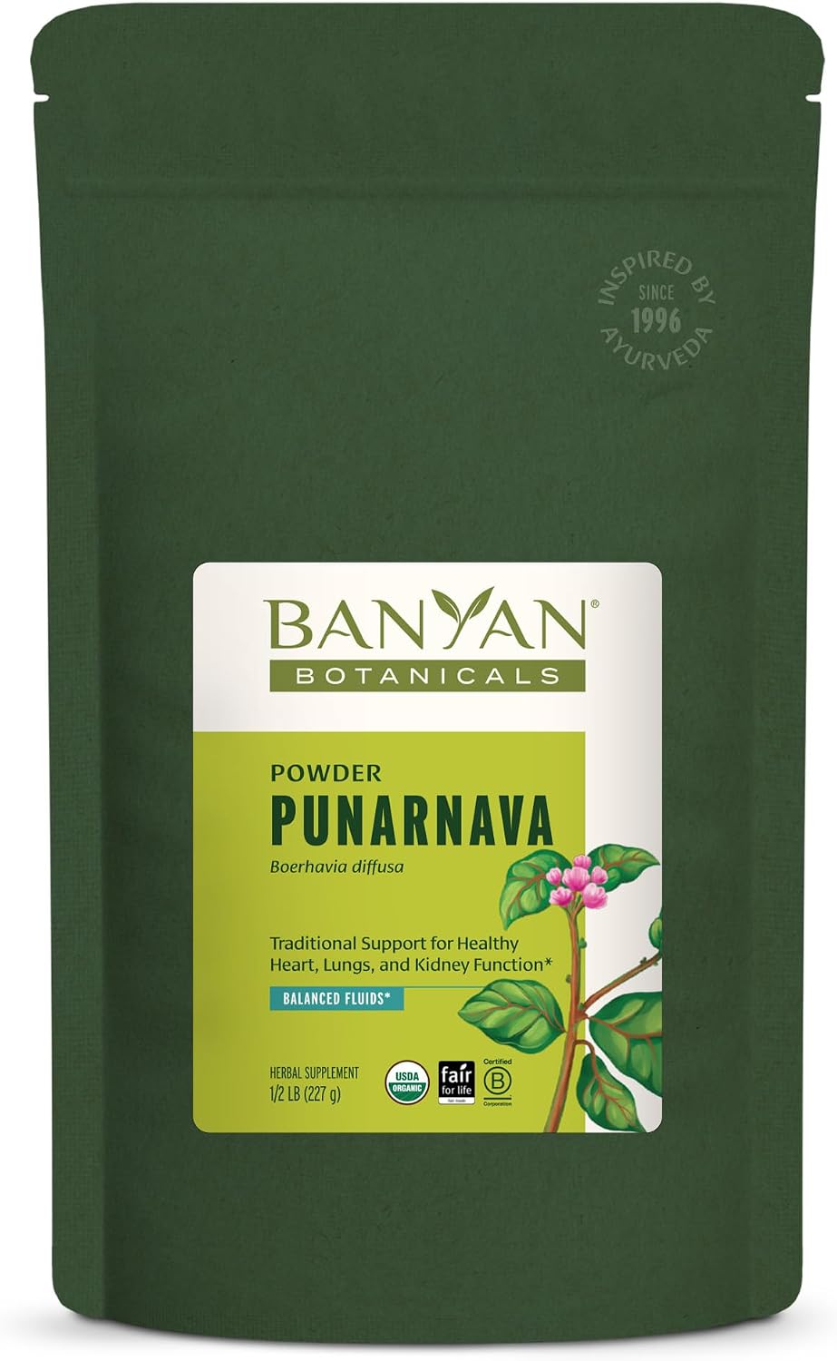 Banyan Botanicals Punarnava Powder – Organic Punarnava (Boerhavia Diffusa) – Traditional Support for Healthy Weight Management* – ½ lb. –